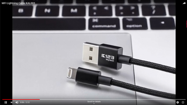 Apple Lightning Cable Nylon Braided 2.4A