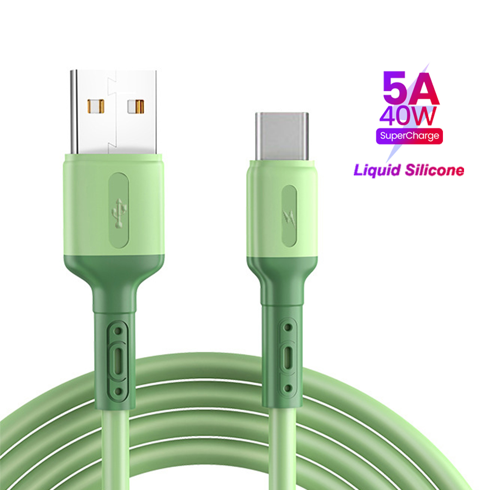 New 5A Silicone Fast charging Type C Mico Android Mobile Phone Charger Cable Cell Phone