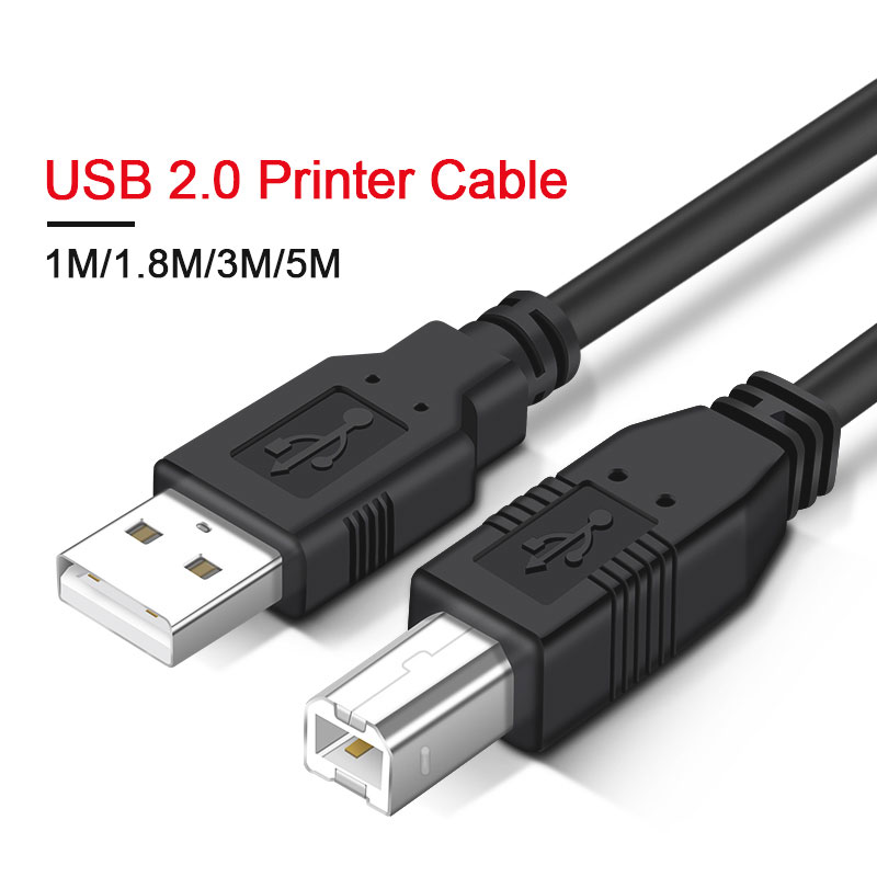 USB 2.0 Printer Cable USB Type A to B Male to Male Printer Cable For Canon Epson HP ZJiang Label DAC USB Printer
