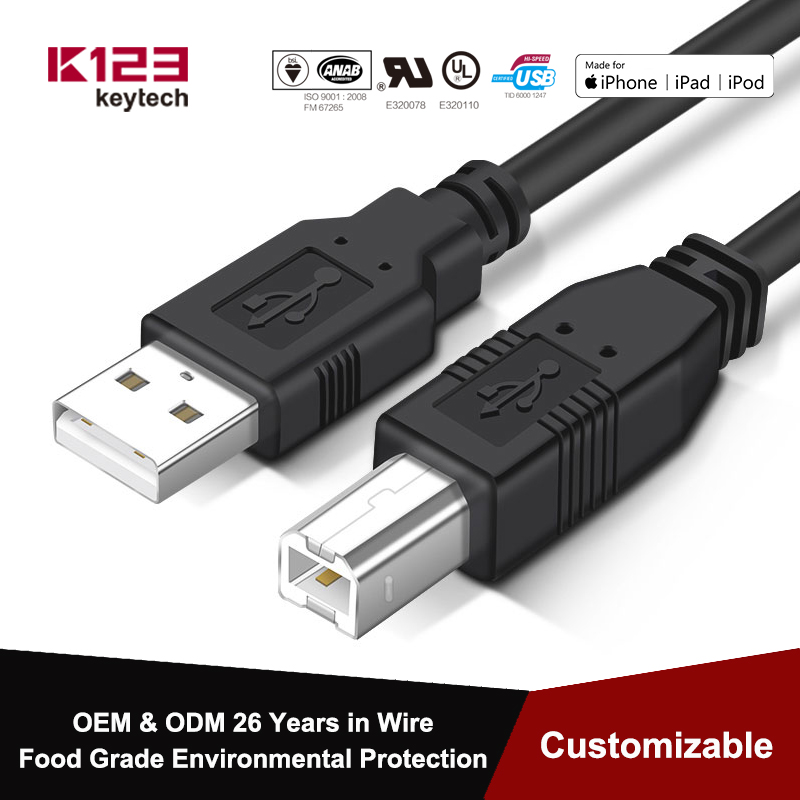 USB 2.0 Printer Cable USB Type A to B Male to Male Printer Cable For Canon Epson HP Label DAC USB Printer