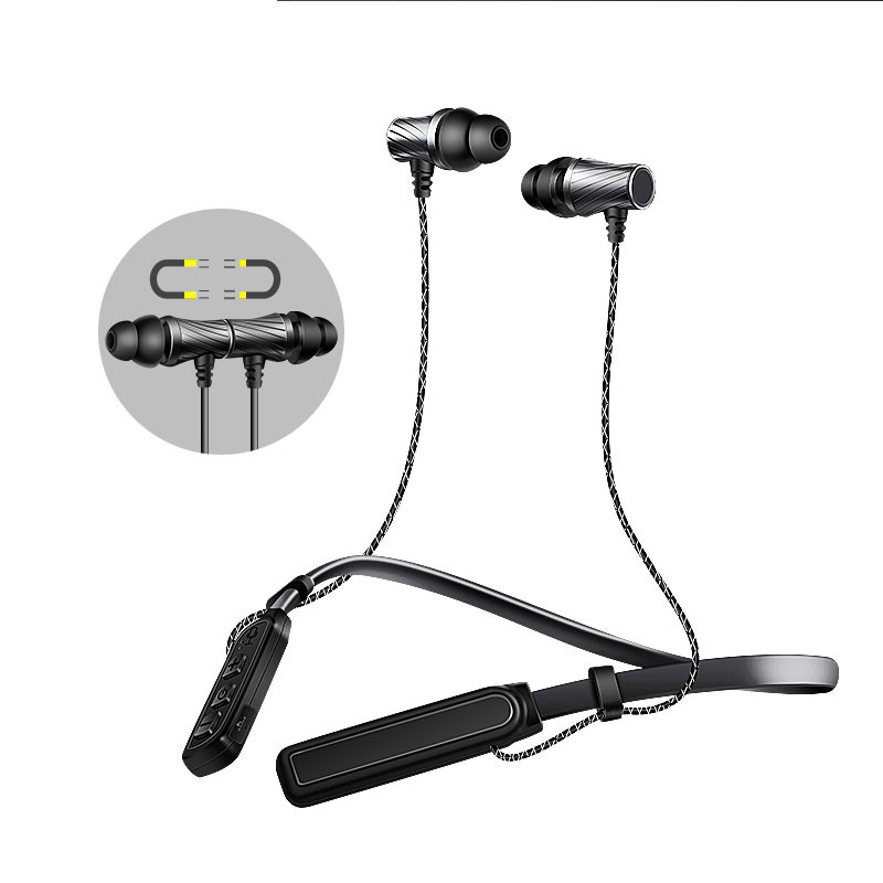 KBE008 Wholesale Headset Sport Magnetic Bluetooth Earbuds TWS Headphone Deep Bass Earphone Mobile Phone Black Waterproof