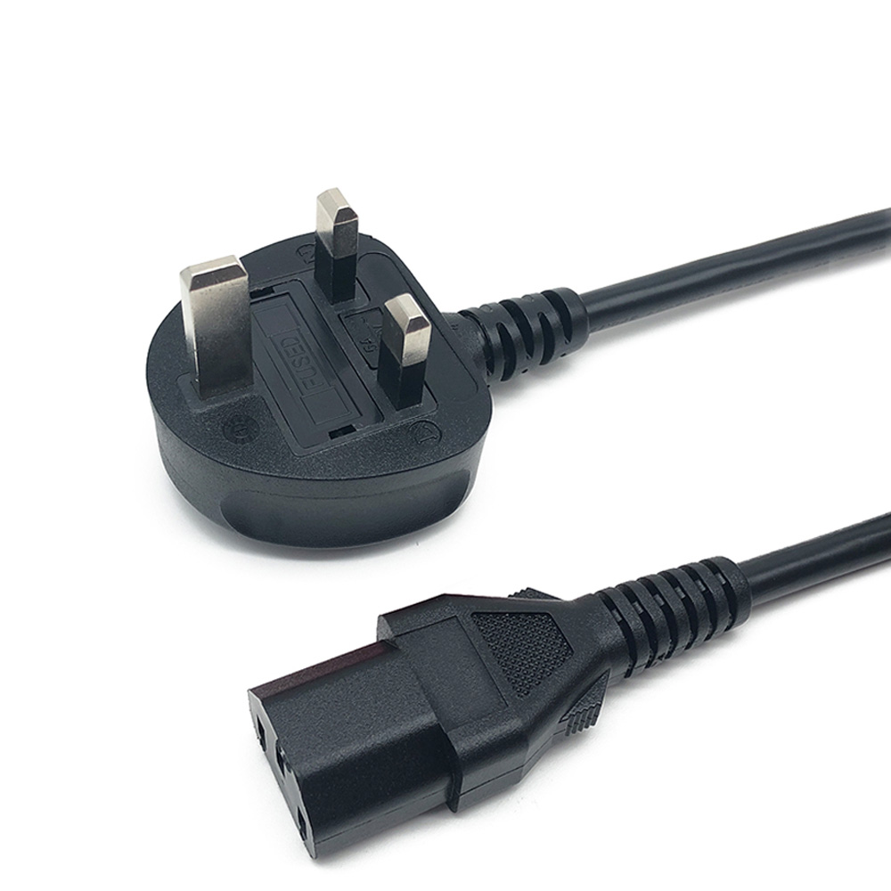 Schuko Bs1363 3 Pin IEC C13 Extension Electric Lead Cable BS Argentina British Standard Supply Uk Power Cord