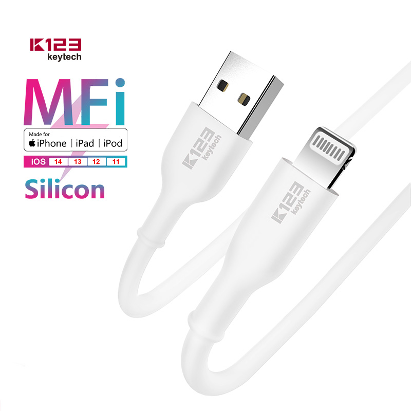 KAL055/056- Silicone MFi Apple Lightning to USB A/C Charger USB Cable C89 C94 Connector Super Speed
